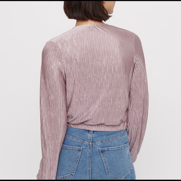 Pleated wrap top - Picture 2 of 3